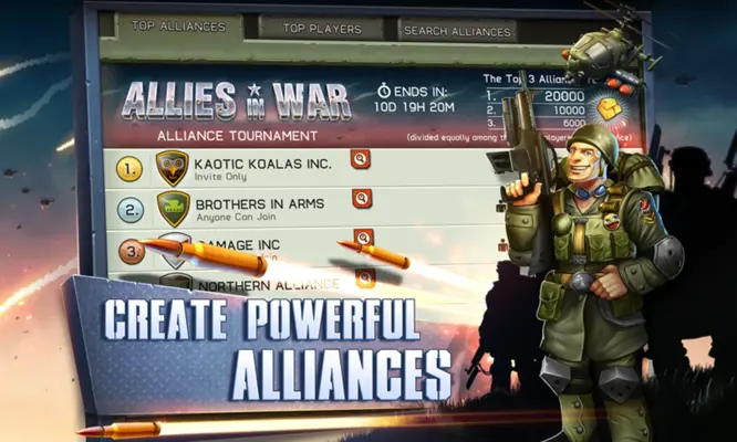 Allies in War android App screenshot 1